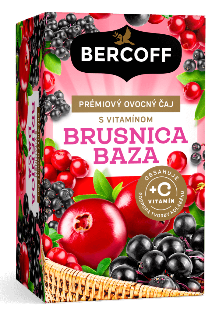 Bercoff ovocný čaj brusnica a baza